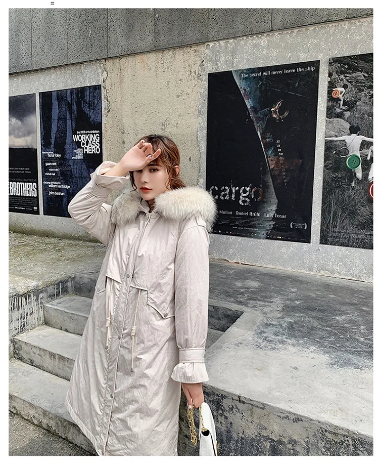 Winter jacket women Overcoming Long-style Warm Coat Knee-Crossing Korean Edition Thicker, Loose and Slender Down Cotton Clothe