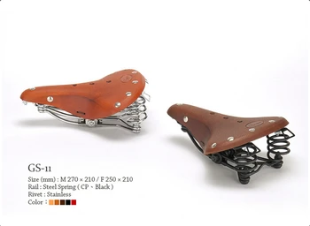 

TAIWAN Gyes GENUINE COW LEATHER SALDDLE Bike Seat Cushion GS-11 Classic leather saddle