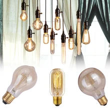 С регулируемой яркостью ST45 лампа накаливания Эдисона лампа светильник лампочка 110V〜130V бытовой питания