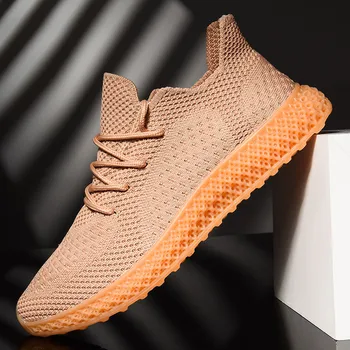 

2019 Ultra Light Sports Shoes Men Spring Breathable Running Shoes Fly Weave Solid Male Footwear Design Outdoor Sneakers Men