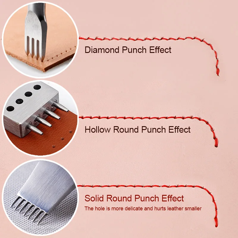 Крепкий круглый кожаный дырокол, строчка, ручная работа, штамповка для толстого ремня, дырокол, рукоделие, инструмент для шитья