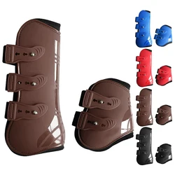 4pcs/Lot Horse Front Hind Leg Boots Adjustable Horse Leg Guard Protector Fit For Equestrian Performance Competition Training