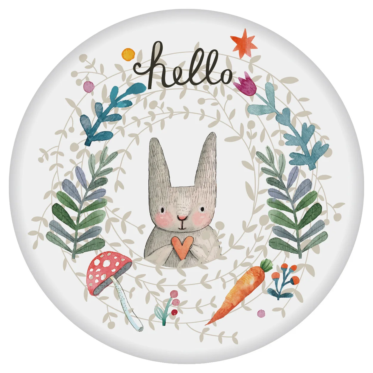Zeegle Diatom Mud Coaster подстаканники коврики с мультяшным рисунком украшения для дома кухонные инструменты настольные Нескользящие коврики настольные аксессуары - Цвет: Hello rabbit
