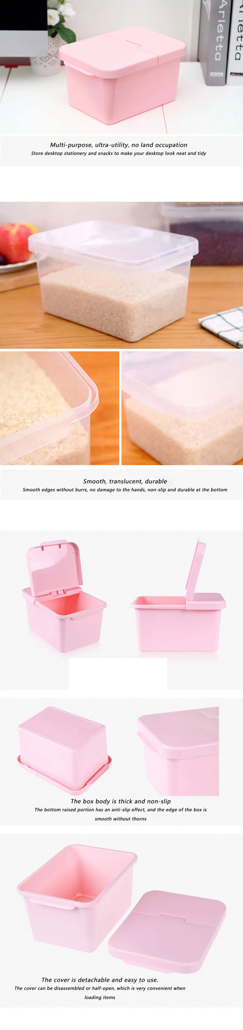 1 шт. пластиковый ящик для хранения муки влагостойкая тара для крупы сладости пищевой рисовой бирка для контейнера кухонные аксессуары