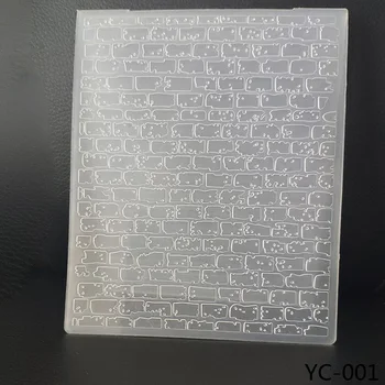 

AZSG 3D city wall Embossing plates Design DIY Paper Cutting Dies Scrapbooking Plastic Embossing Folder