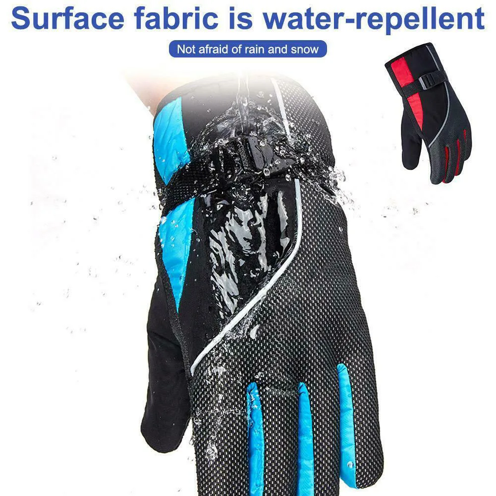 1 пара, мужские теплые ветрозащитные зимние перчатки для велоспорта, велосипедные перчатки, спортивные нескользящие перчатки для езды на мотоцикле