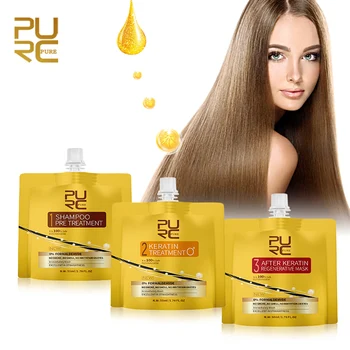 

New technology PURC keratin treatment set zero FORMALDEHYDE No Irritation No smoke repair and straighten damage hair 11.11 30%