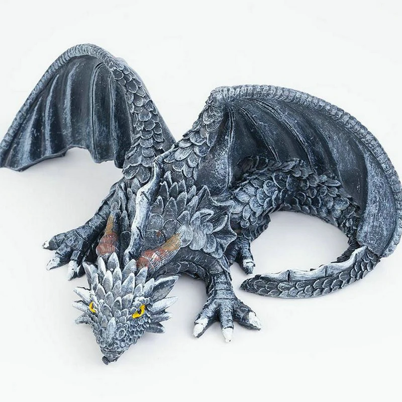 

Outdoor Garden Big Squatting Dragon Sculpture Dragon Guardian Statue Garden Dragon Sculpture Statue Decoration Gothic Dragon