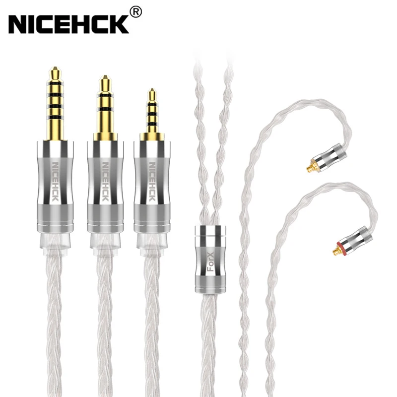 NiceHCK ForX 8 ядро Литцендрат Посеребренная Furukawa PCUHD Медь кабель 3 5/2 5/4 4 мм интерфейсом