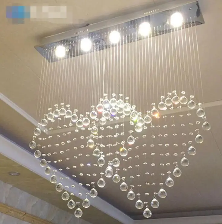 Ресторан люстра романтическое сердце-образный подвесной светильник современный