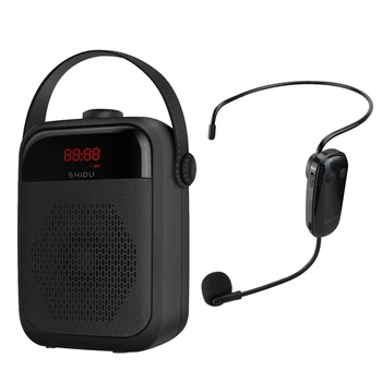 

SHIDU 25W Portable Voice Amplifier Wireless Microphone Audio Bluetooth Speaker Megaphone Loudspeaker Recording TWS FM Radio H6