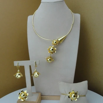 

Yuminglai 2019 New Arrival Elegant Flower Design African Ladies Jewelry Sets FHK8007