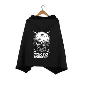 

2019 Anime Tokyo Ghoul Kaneki Ken Cosplay Cloak Costume Women Men Fashion Hooded Cape Blanket Shawl Autumn Winter Coat