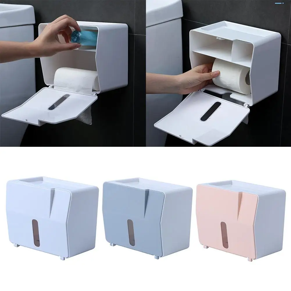Держатель для туалетной бумаги для ванной комнаты водонепроницаемый настенный держатель для туалетной бумаги полка, туалетный лоток для бумаги рулон бумажной трубки коробка для хранения лоток