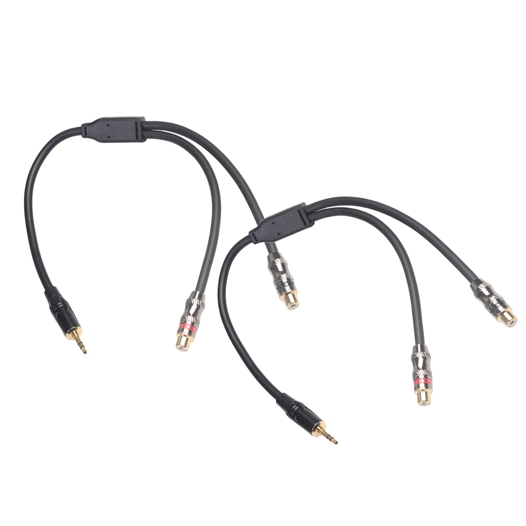 2x12 дюймов 3 5 мм стерео разъем на 2 Женский RCA кабель Шнур провода Y сплиттер | Спорт