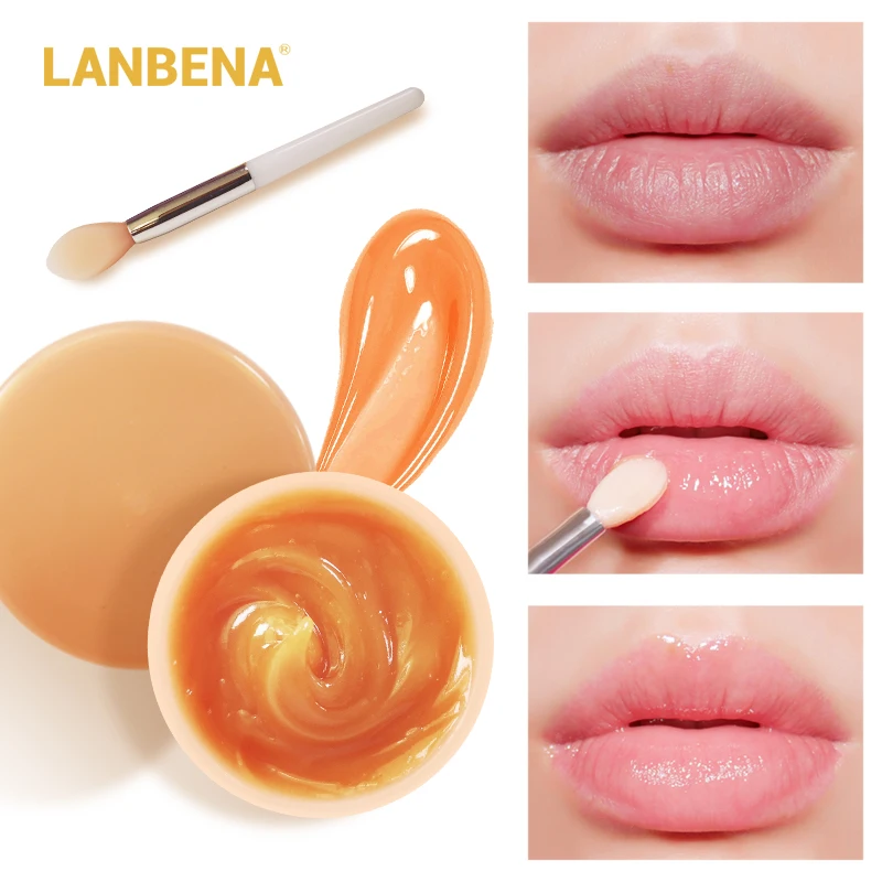 

LANBENA Lip Scrub Sleeping Lip Mask Mask Lip Balm Lips Plumper Exfoliator Nourish Moisturizing Repair Fine Lines lip Oil Care