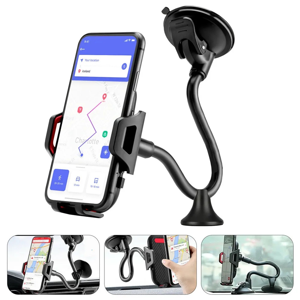 Soporte Movil Coche, Salpicadero/Parabrisas Soporte Móvil para Coche, 360°  Rotación Brazo Extensible Sujeta Porta Movil Coche con Botón de Liberación  Rápida Compatible con iPhone Samsung ect - AliExpress