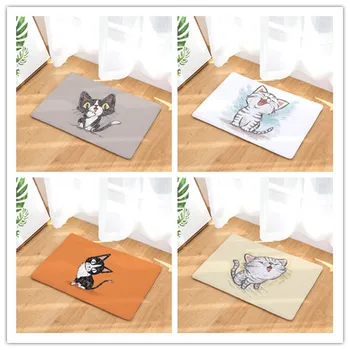 

Welcome Mats for Front Door Cute Cartoon Cat Kitchen Mats for Floor Living Room Rug Decorative Mat Home Decor