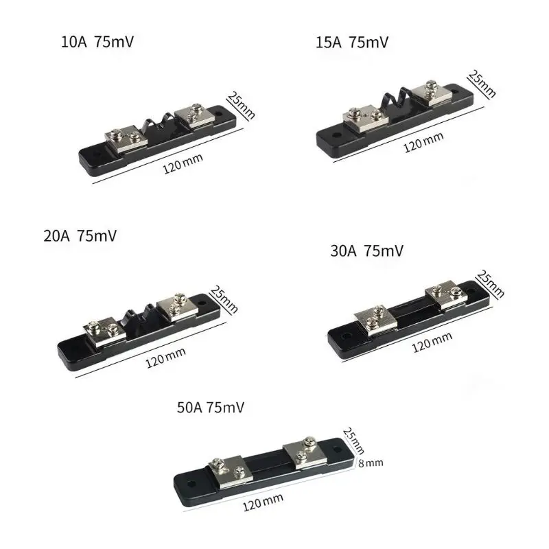 FL-2 DC токового шунта 10/15/20/30/50A 75mV шунтирующий резистор для постоянного тока Амперметр