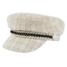 Осенние и зимние шляпы шерстяные военные кепки женские плоские армейские шляпы слюнявчик утка язык шляпа темно-синий ветер плоские верхние военные кепки