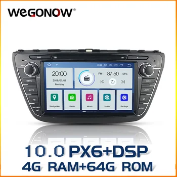 

DSP PX6 IPS Android10 4GB 64GB Car DVD Player GPS Navigation Map Wifi Radio Bluetooth For SUZUKI SX4 S-Cross 2014 2015 2016