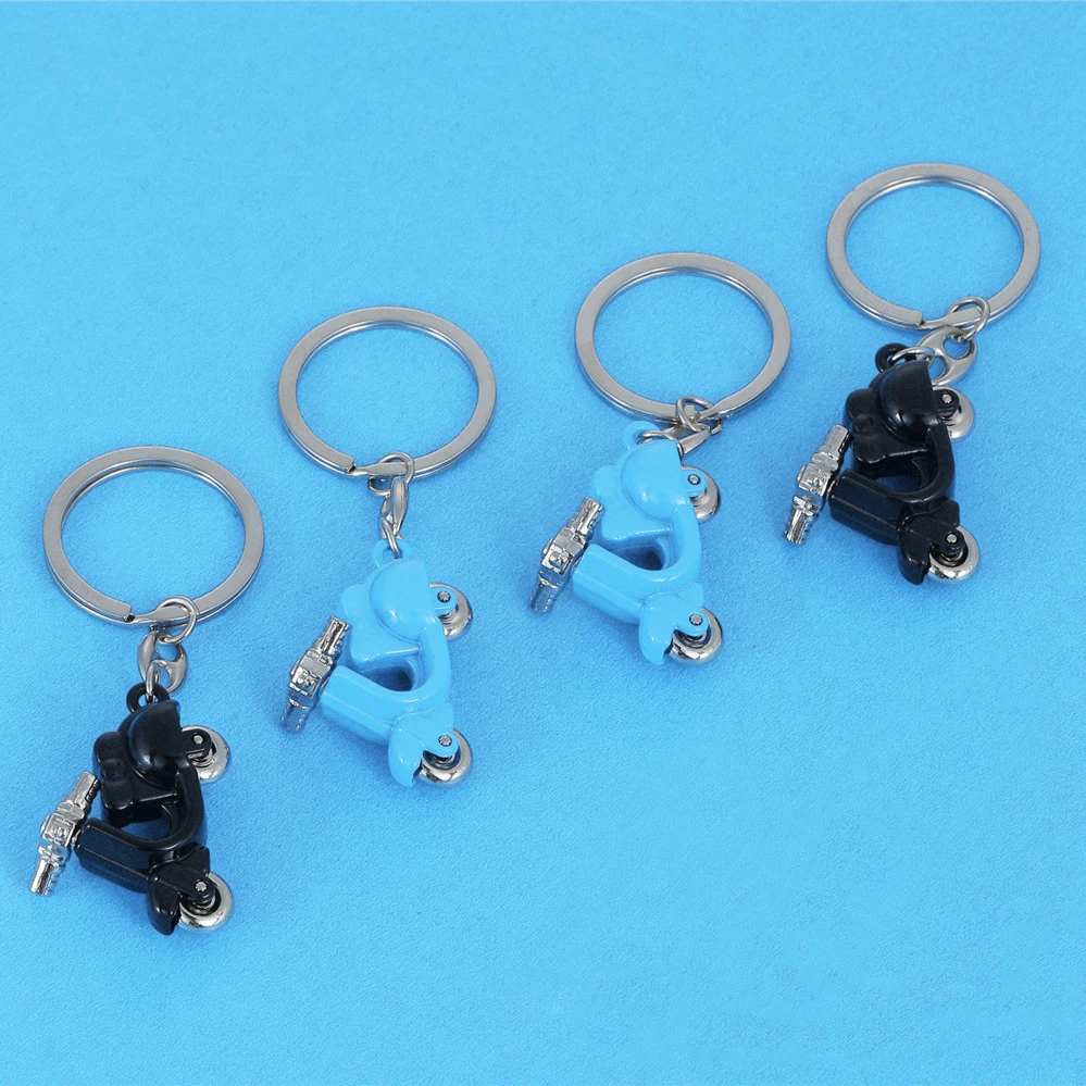 

Car Key Holder Key Rings Key Chain Simulation Motorcycle Keychain Automotive Keyring Gift Creative Blue Black Auto Accessories