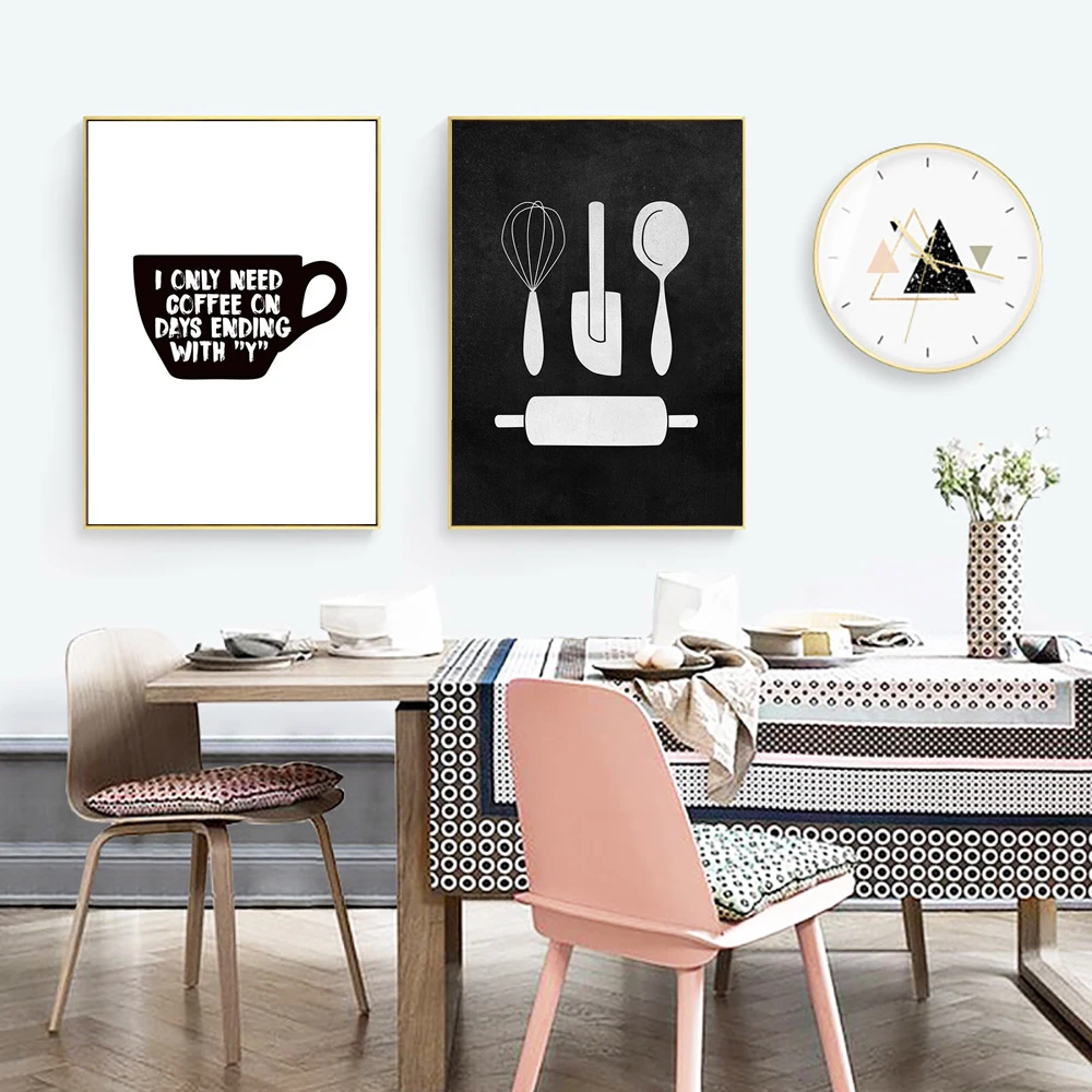 Restaurant-Wall-Decor-Black-White-Posters-Pizza-Pasta-Kitchenware-Canvas-Painting-Print-Wall-Art-PictureFor-Unique (1)