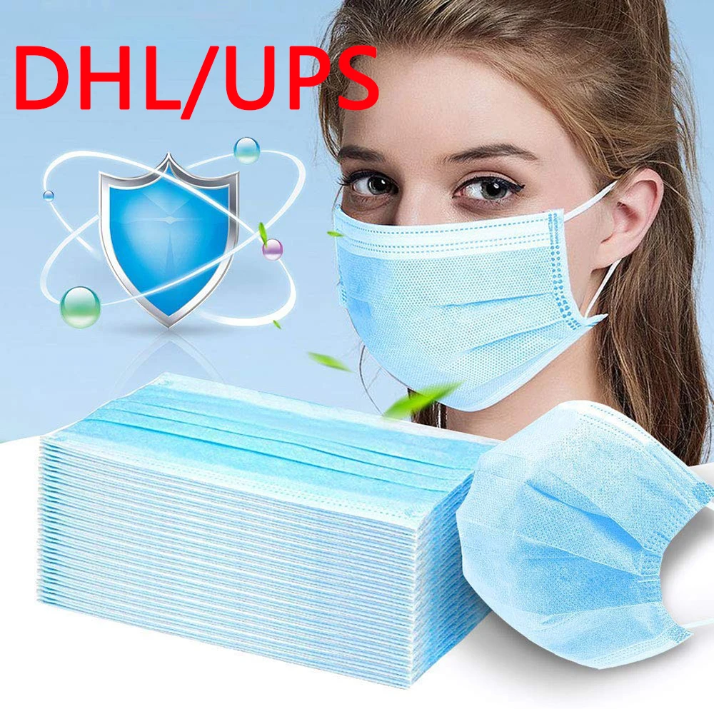 

DHL DROPSHIPPING Disposable Anti dust mask mouth korean blue Face Mask