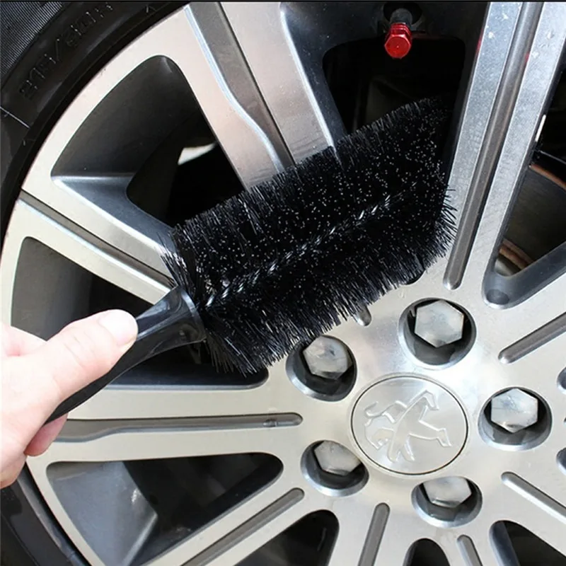 Wheel Rim Cleaning Brush Long Soft Bristle Car Wheel Brush Rim Tire