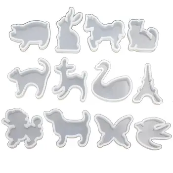 

Silicone Mold for jewelry cute animals cat rabbit deer horse Resin Silicone Mould handmade epoxy resin molds