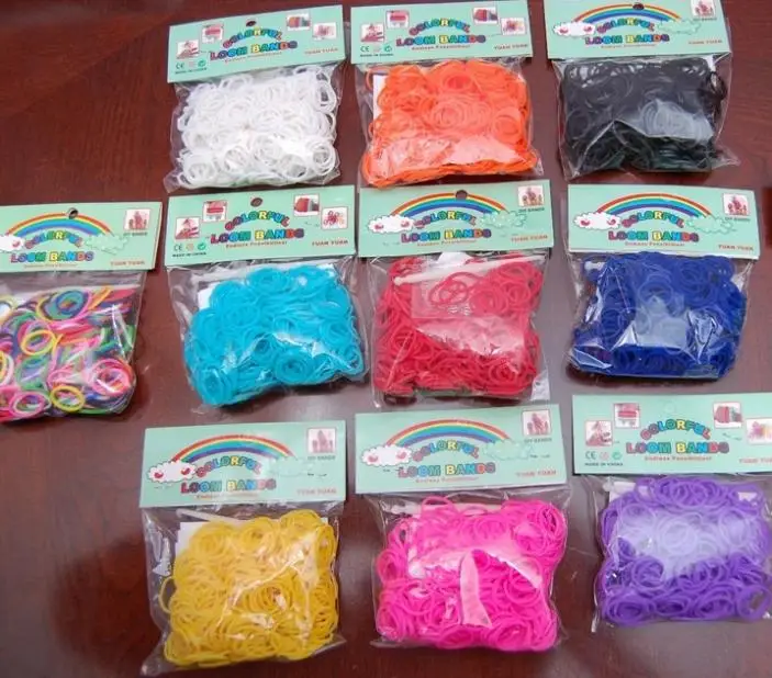 

Children's DIY Kits log34ce 600 bands+24 S-Clips Silicone Elastic Candy Rubber Loom Bands Multy mixed Refill Bracelet