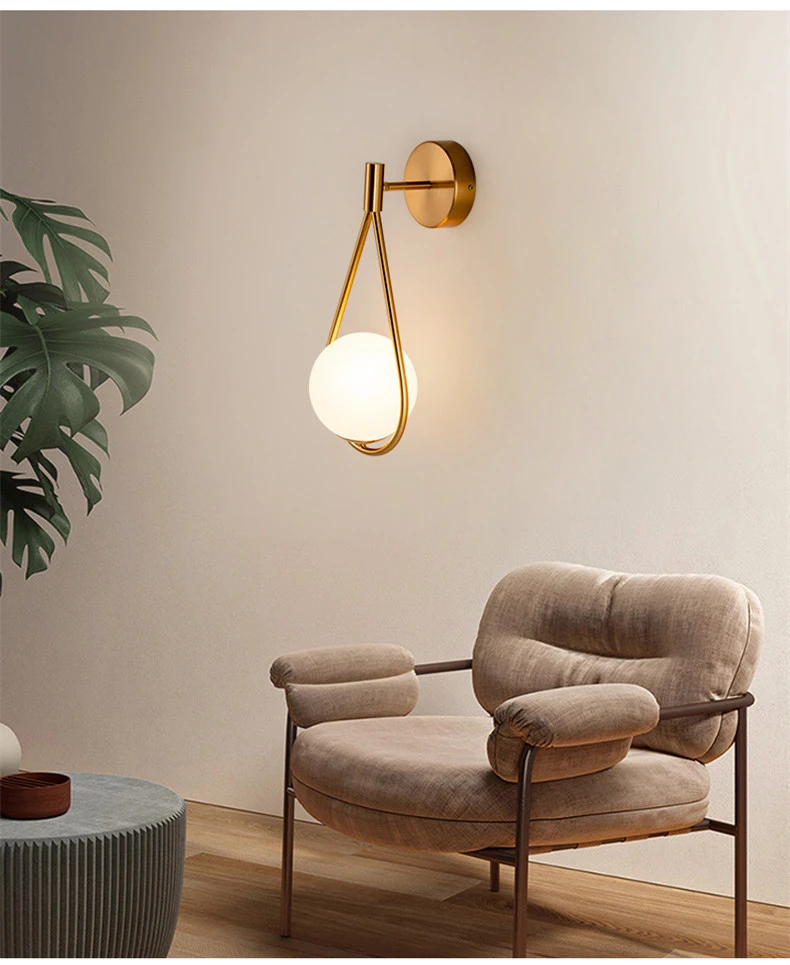 Luminária de Parede em Led Vintage de Parede para Banheiro Escada e Corredor Minimalista Estilo Nórdico Luzes 4 Luminária de parede em led minimalista, estilo