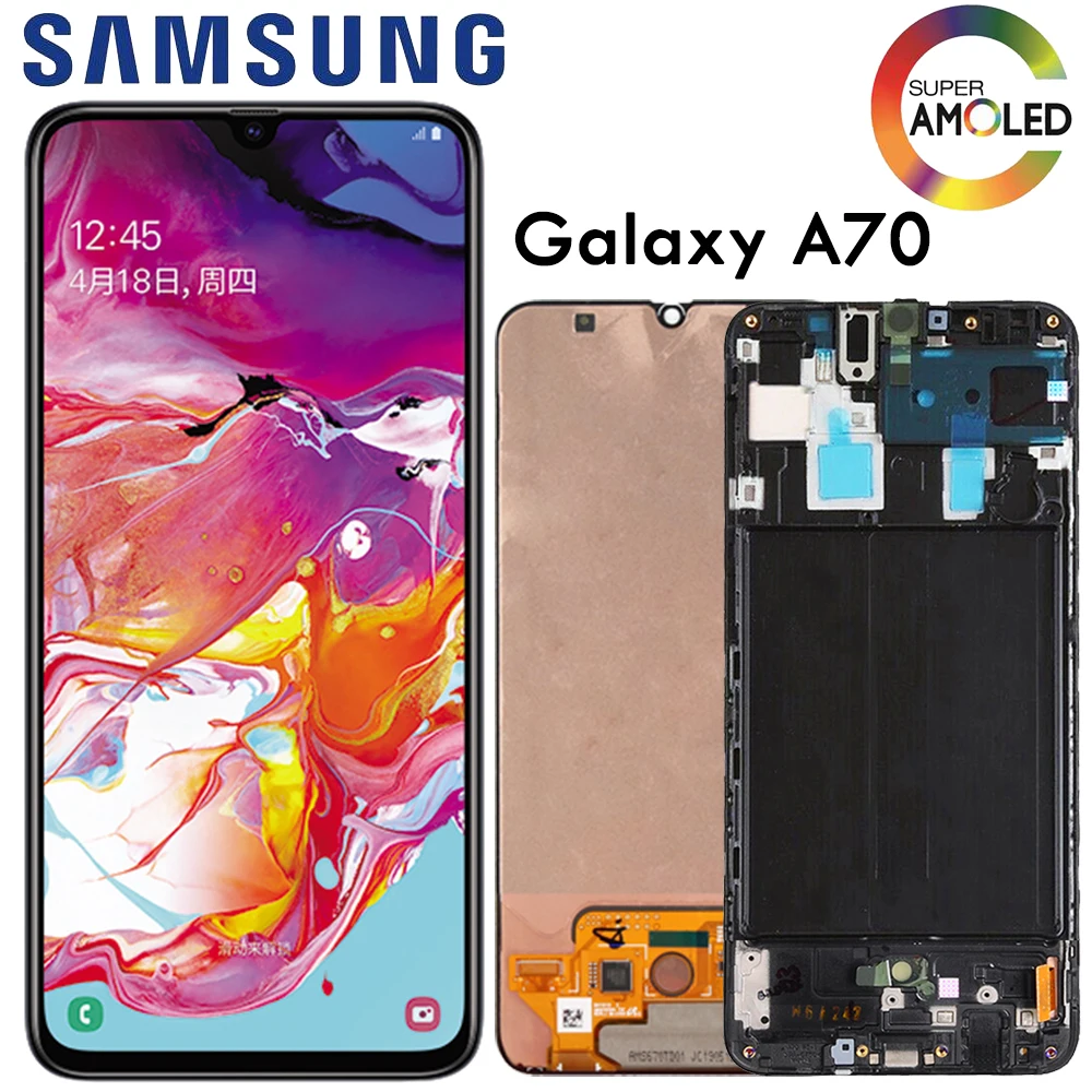 Сменный сенсорный ЖК экран AMOLED A70 для Samsung galaxy 2019 A705 A705F|Экраны мобильных