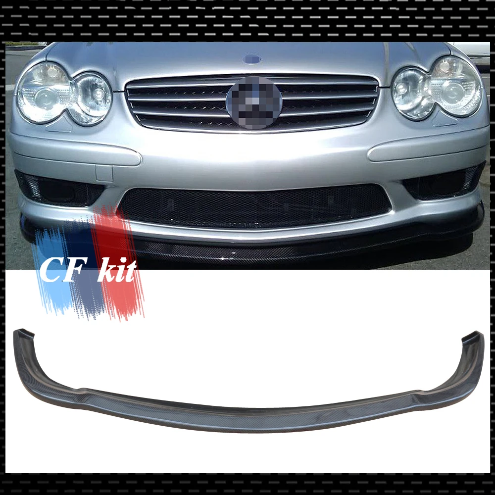 CS Стиль углеродного волокна передний спойлер для 2003-2005 Mercedes-Benz R230 SL55 автомобильный бампер