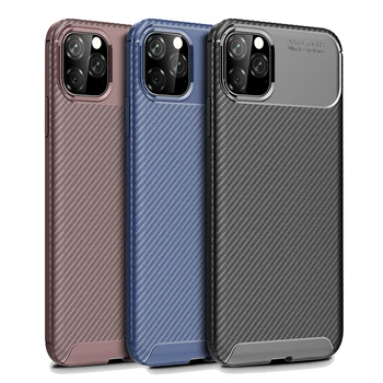 

200pcs Carbon Fiber Ultra Thin Soft Silicone Case For iPhone 11 Pro Max XS XR X 8 7 6 6S Plus Case Protection Shockproof Cover