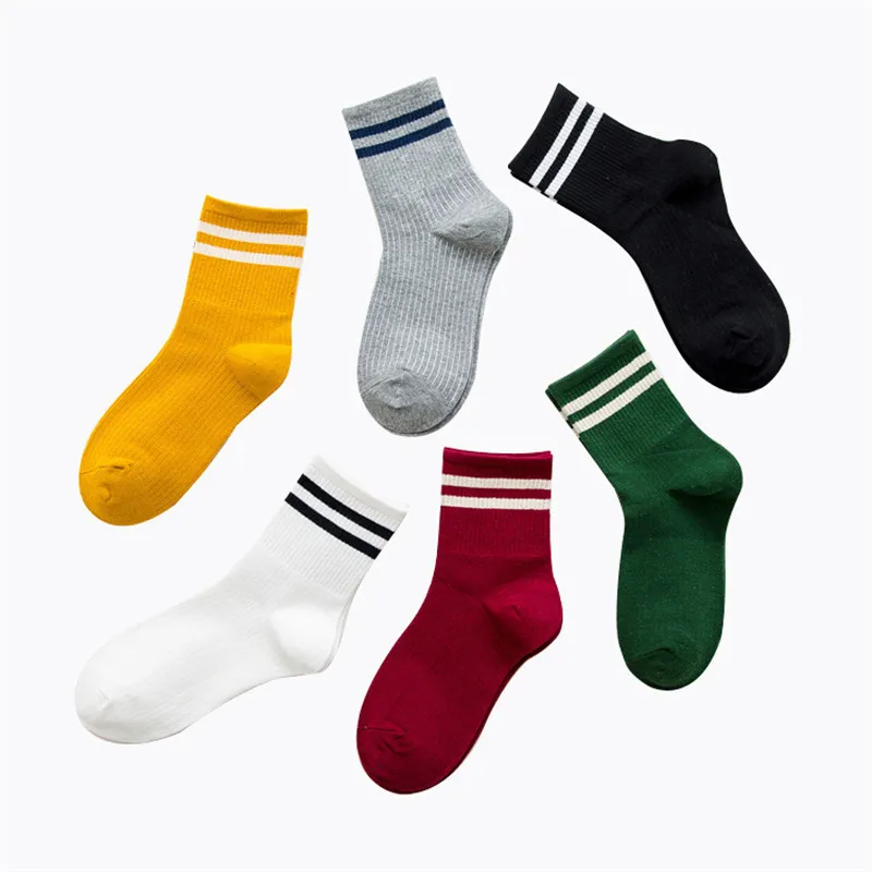 

New sell Women's Socks Cartoons socks Harajuku print stripe Cotton Movement Woman Sock Mujer kawaii egirl long socks S-080