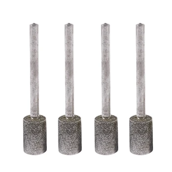 

4x 8mm Cylinder Head Diamond Mounted Points Grinding Bits 45mm Long