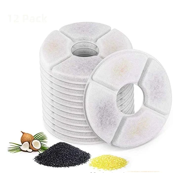 Replaced Activated Carbon Filter For Cat Water Drinking Fountain Replacement Filters Flower For Pet Dog Round Fountain Dispenser 1