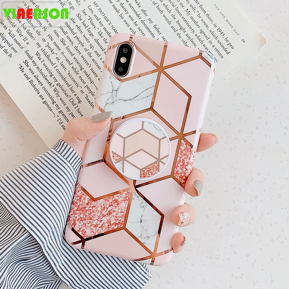 Гальванизированный мраморный чехол для телефона Huawei P20 P30 Pro Lite Mate 20 30Pro откидная