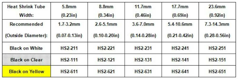 for Brother HSe221 Hse-221 heat shrink tube label tape