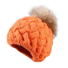 Береты, шапки для женщин, для зимы, вязаная шапка, лисы, с шариковым воротником, набор, толстая, теплая, одноцветная шапка, берет, Femme, теплая, берет для девочек