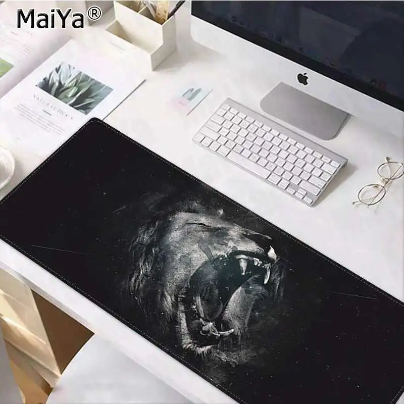 Lock Edge 40X90cm Maiya Лидер продаж, игровой плеер с животным львом, настольный ноутбук, резиновый коврик для мыши,, большой коврик для мыши, клавиатуры, коврик - Цвет: Lock Edge 40X90cm