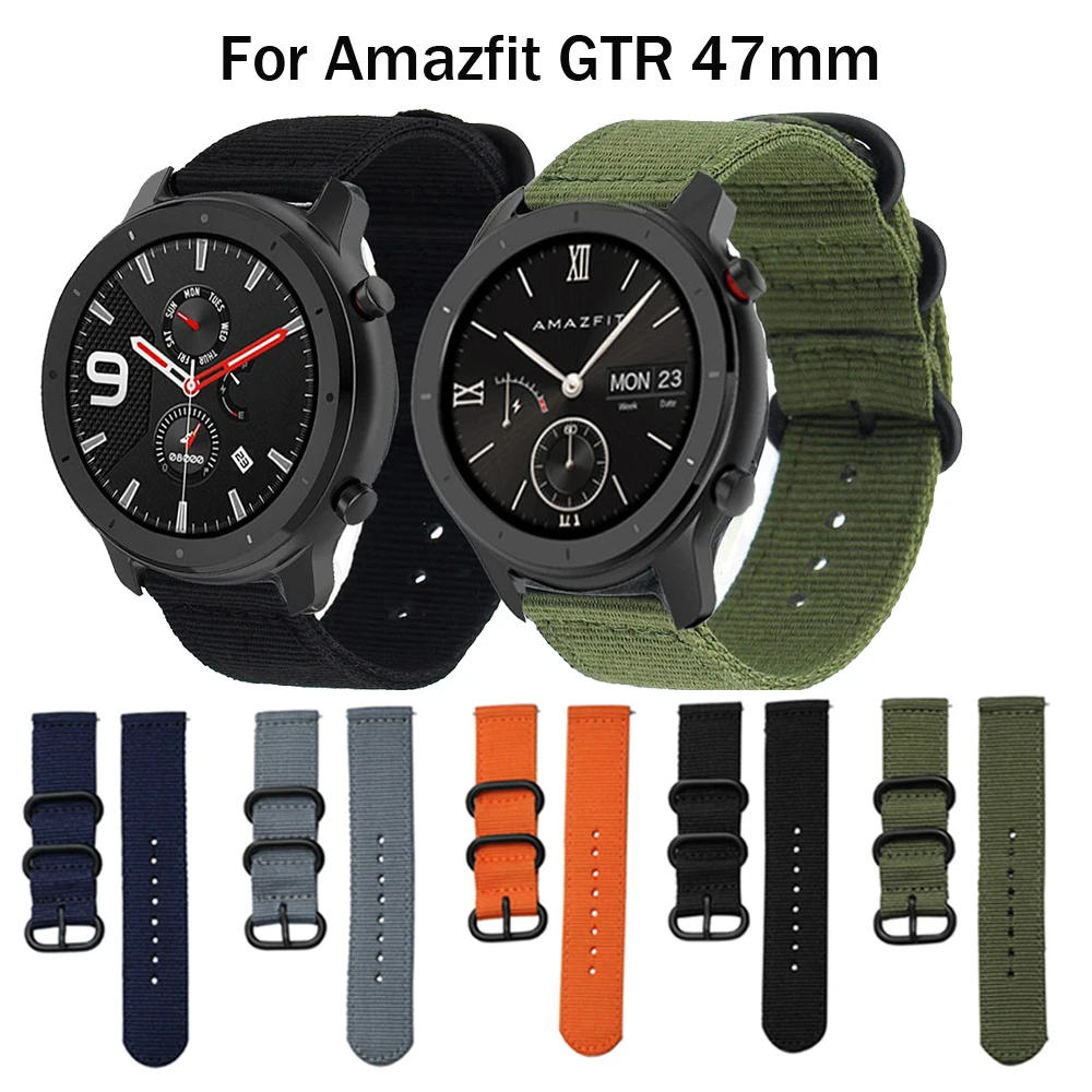 Новый нейлоновый холщовый Wirst ремешок для Huami Amazfit GTR 47 мм смарт часов сменный