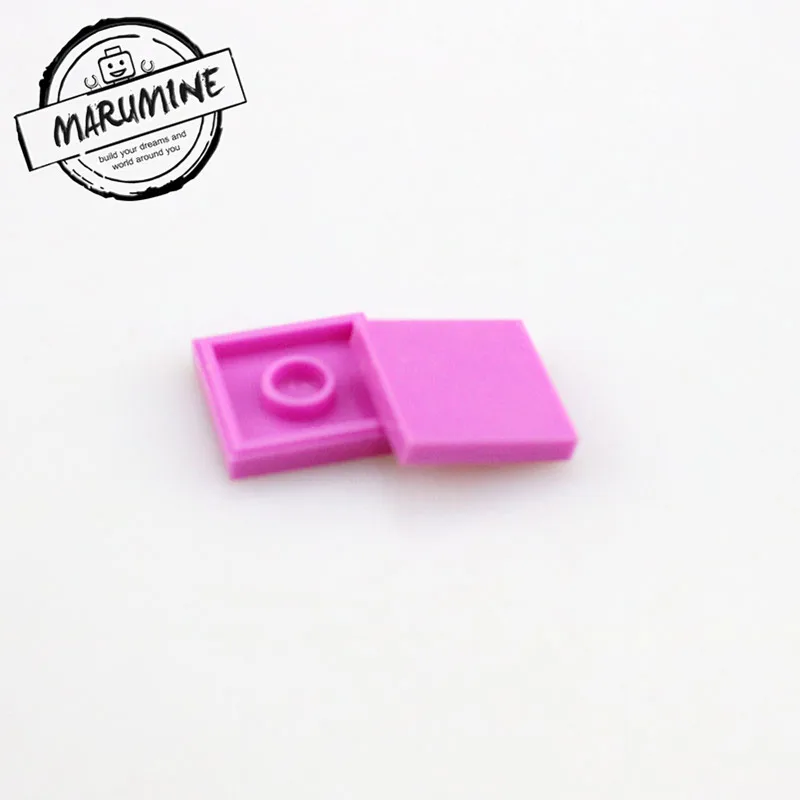 Розовый MARUMINE строительные блоки 2x2 плитка 3068 MOC совместимые частичные маленькие классические кирпичики город DIY Развивающие игрушки для детей - Цвет: Розовый