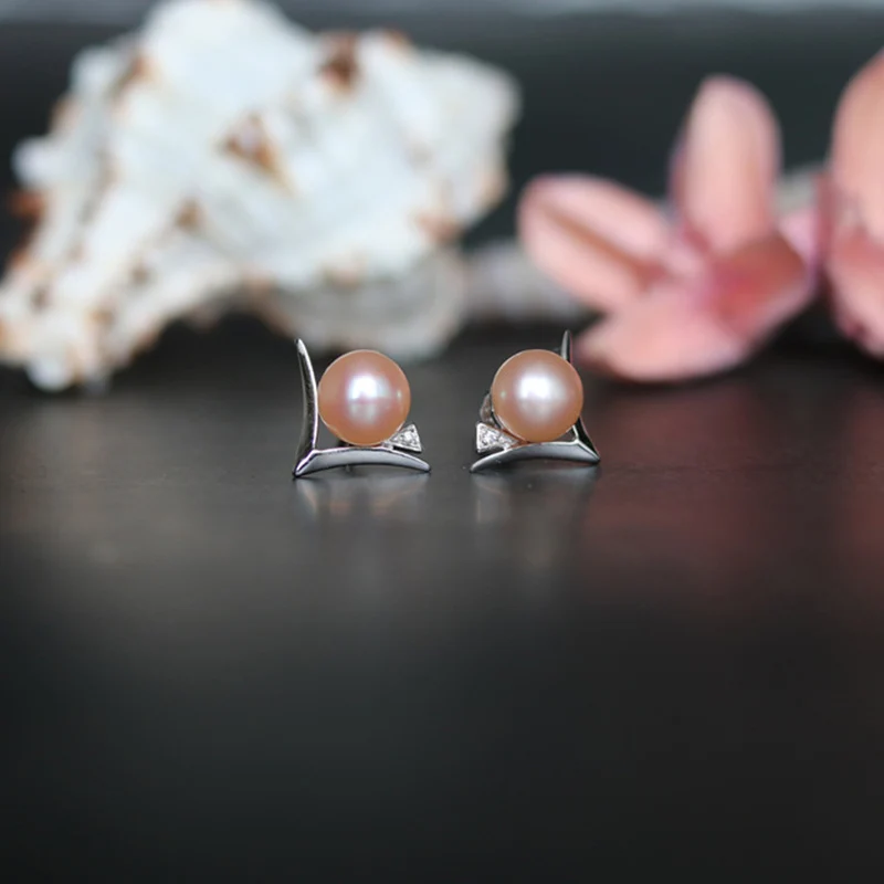 925 sterling silver pearl stud earring (5)