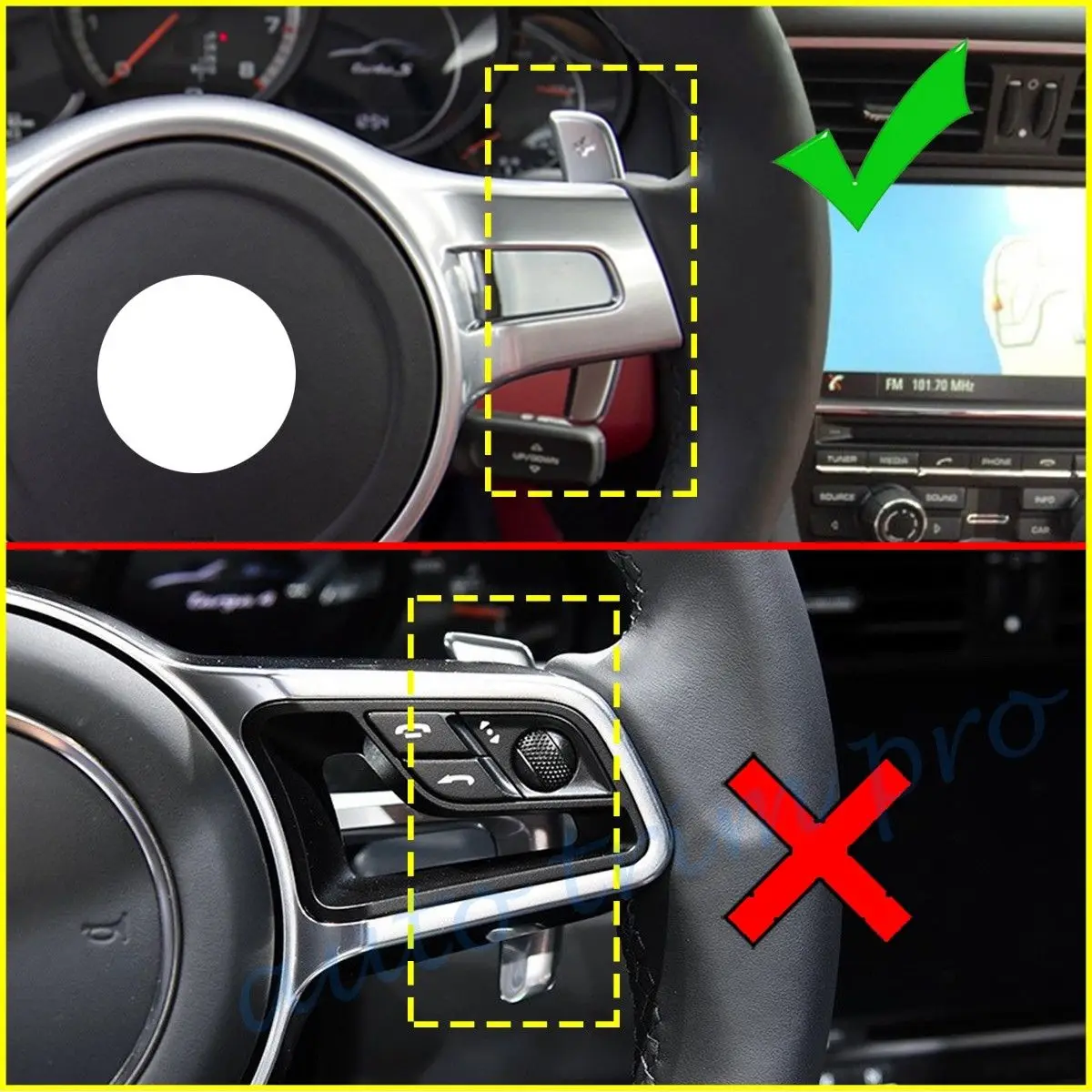 Аксессуары для рулевого колеса PDK, подходят для Porsche Boxster Carrera Turbo Panamera Cayene Add-on Shift Paddle Shifter