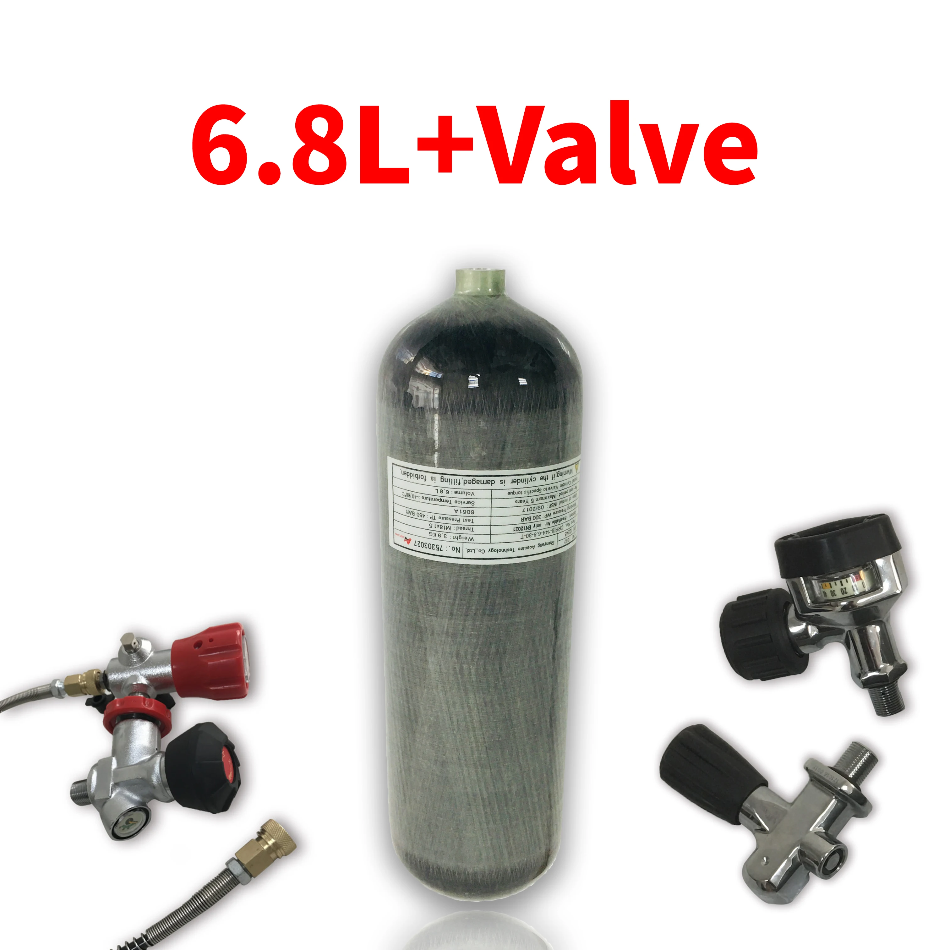 PROD 4000195411725 Acecare 6.8L CE PCP Carbon Fiber Cylinder 4500psi
Diving HPA Compressed Air Tank /Airforce Condor/Air Rifle/Airgun Mfr
2021