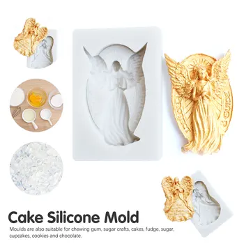 

New DIY Cake Decoration Tools Angel Cake Silicone Moud Fondant Chocolate Sugarcraft Soft Silicone Mould Kitchen Baking Tools