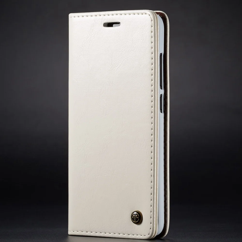 White Кожаный чехол-книжка с A50 A60 A70 A40 A30 A20 A10 A80 A90 чехол для samsung S9 S8 S7 край S10 J4 J6 плюс A7 A8 Note 9 10 чехол на магните - Материал: White