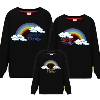 

ZWY313 mother daughter father son family look clothes t shirt sweatshirt for mom dad baby mommy and me women mathcing outfits